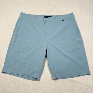 Travis Mathew Shorts Mens 40 Blue Chino Golf Performance Stretch Casual Summer